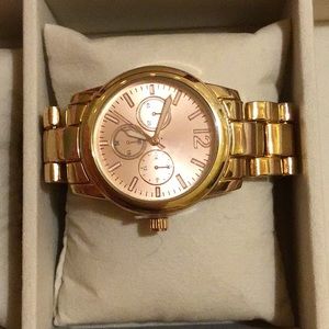 Gold tone classic watch